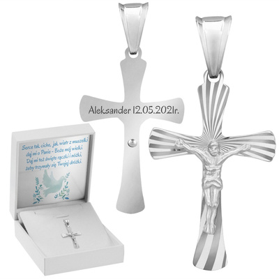 Białe z niebieską kokardką