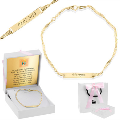 Białe z różową kokardką