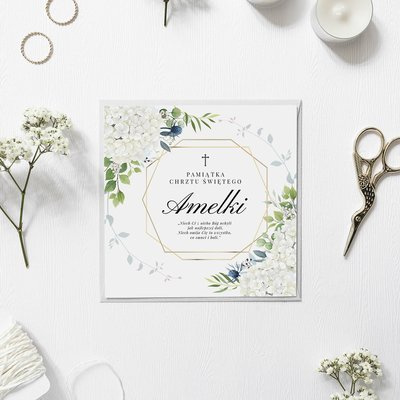 Kwiatowa kartka z ornamentem