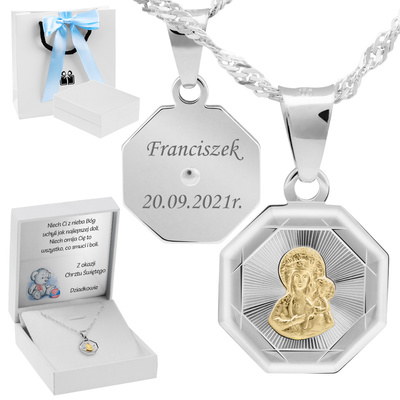 Białe z niebieską kokardką