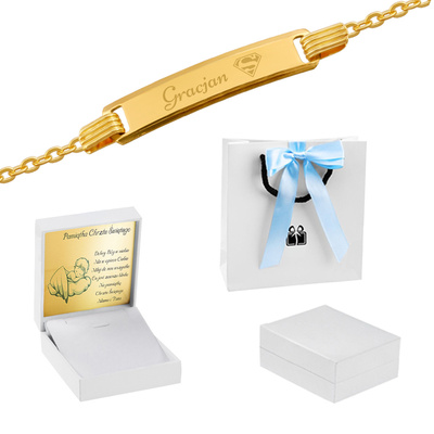 Białe z niebieską kokardką