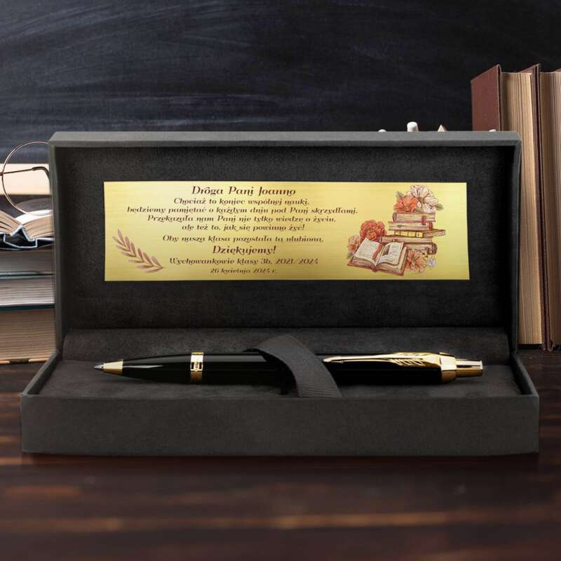 Długopis Parker / Czarny GT / Długopis z grawerem / Prezent dla Nauczyciela / Wychowawcy / Prezent zakończenie roku / Etui