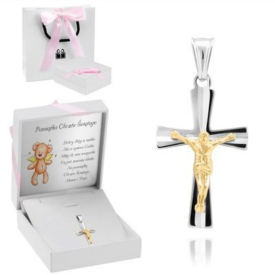 Białe z różową kokardką