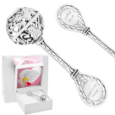 Białe z różową kokardką