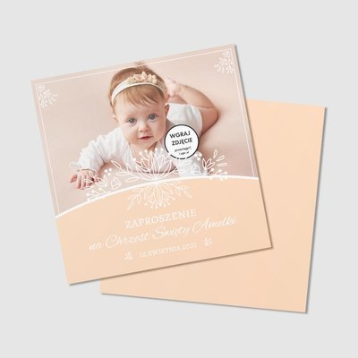 Brzoskwiniowe ze zdjęciem dziecka