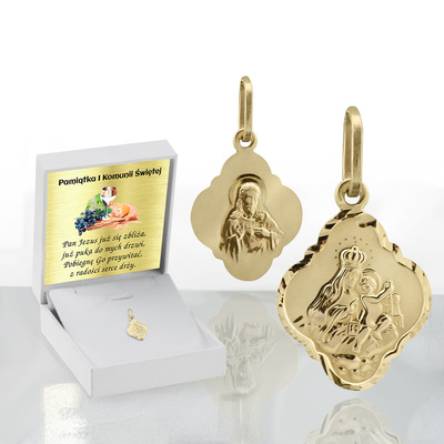 bez łańcuszka, niebieskie pudełko