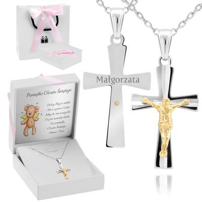 Białe z różową kokardką