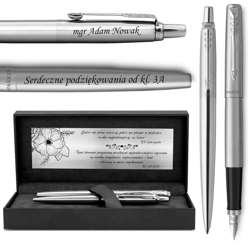 Zestaw Parker Jotter CT pióro i długopis w etui z grawerem