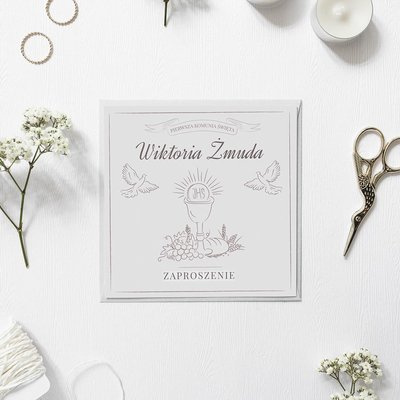 Z Hostią, kielichem 