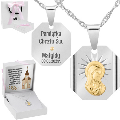 łańcuszek i pudełko różowe